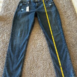 Hudson Jeans Dark Blue Straight Leg Lana Boyfriend Jeans
